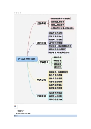 古诗词中常见的思想情感