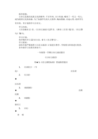 古诗文70篇