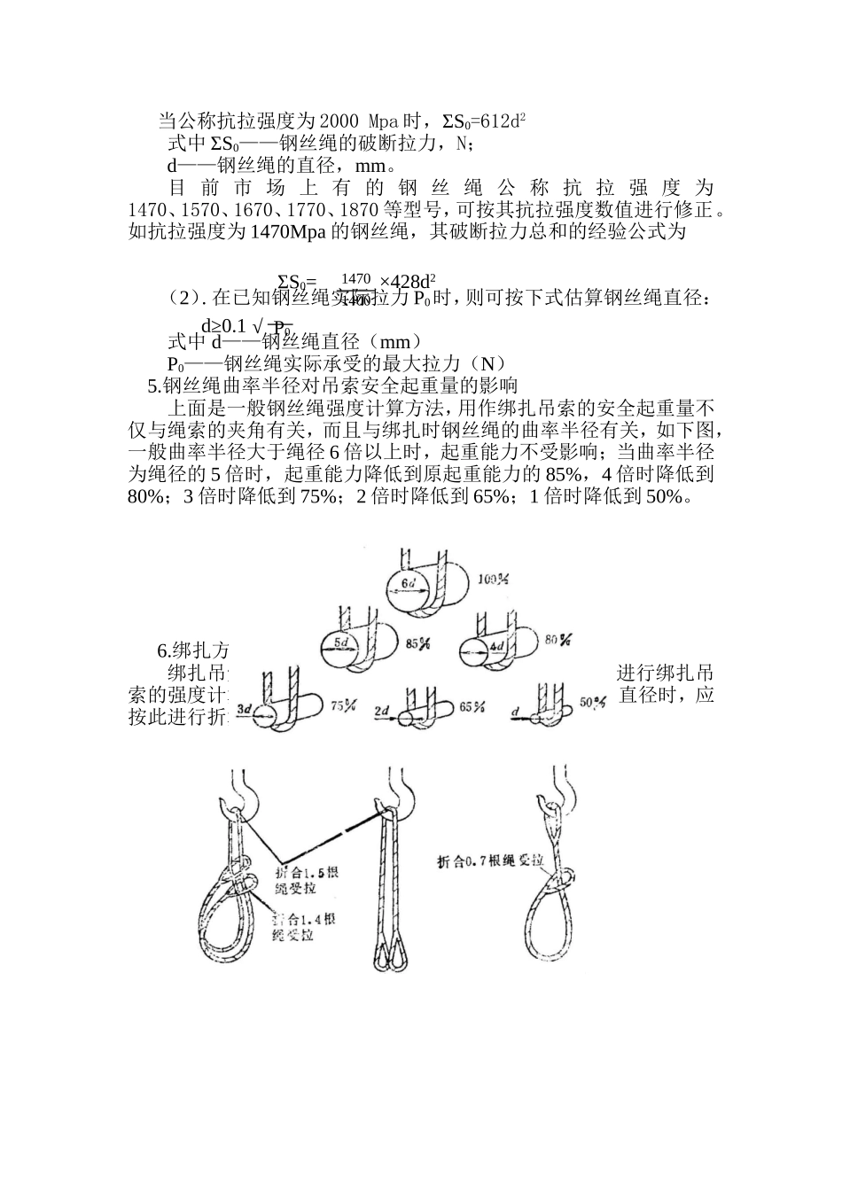 吊装作业钢丝绳选用计算书_第3页