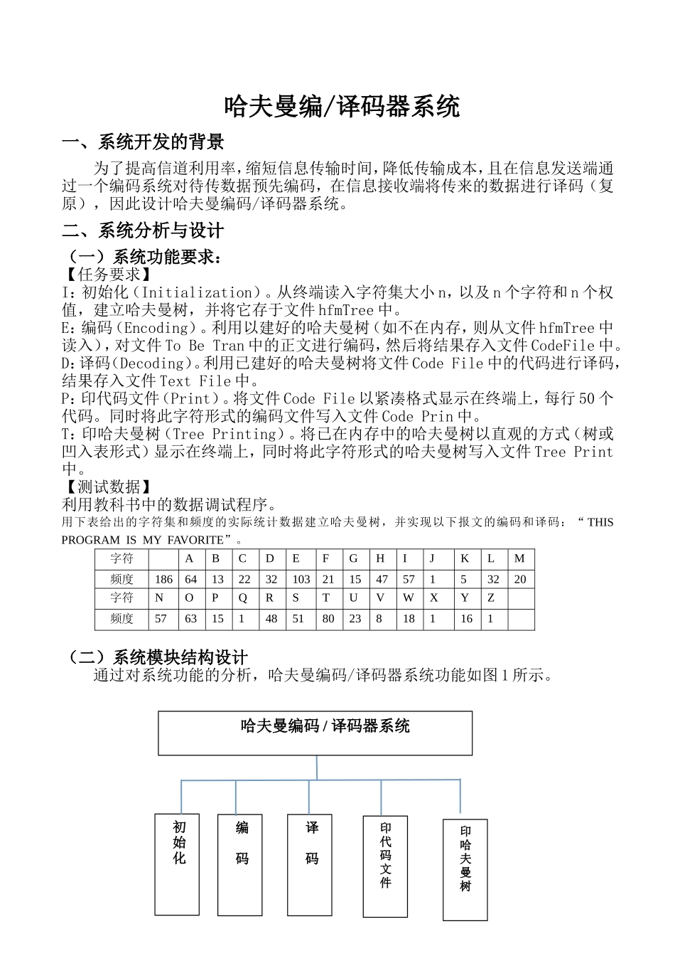 哈夫曼编码译码器系统_第2页