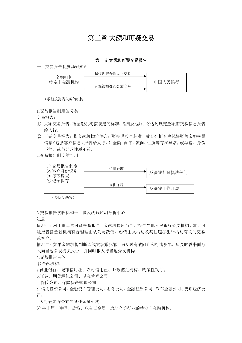 反洗钱培训之三：大额和可疑交易报告_第1页