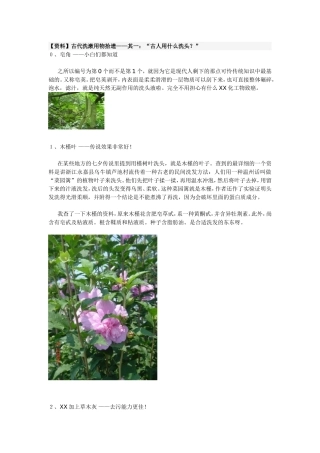 古人用什么洗头