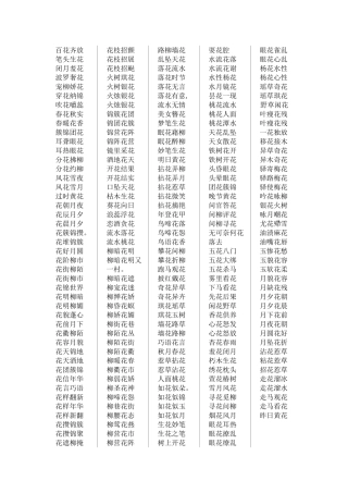 含花的成语大全