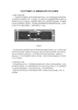 含孔复合材料实验相关