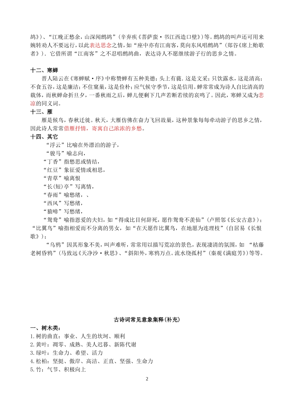 古诗词鉴赏意象_第2页