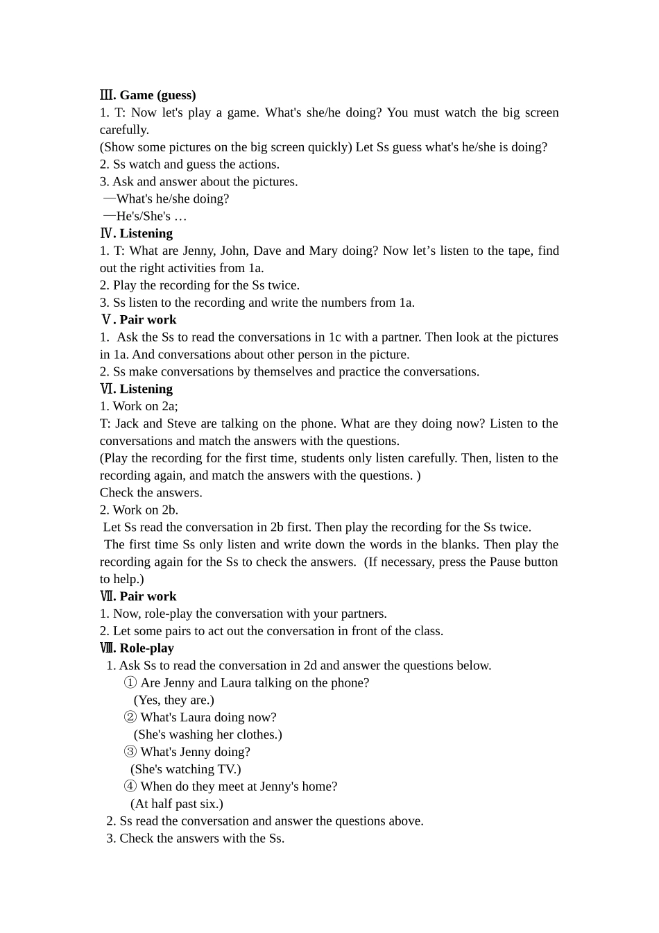 含有课后反思的Unit-6-I’m-watching-TV_第2页