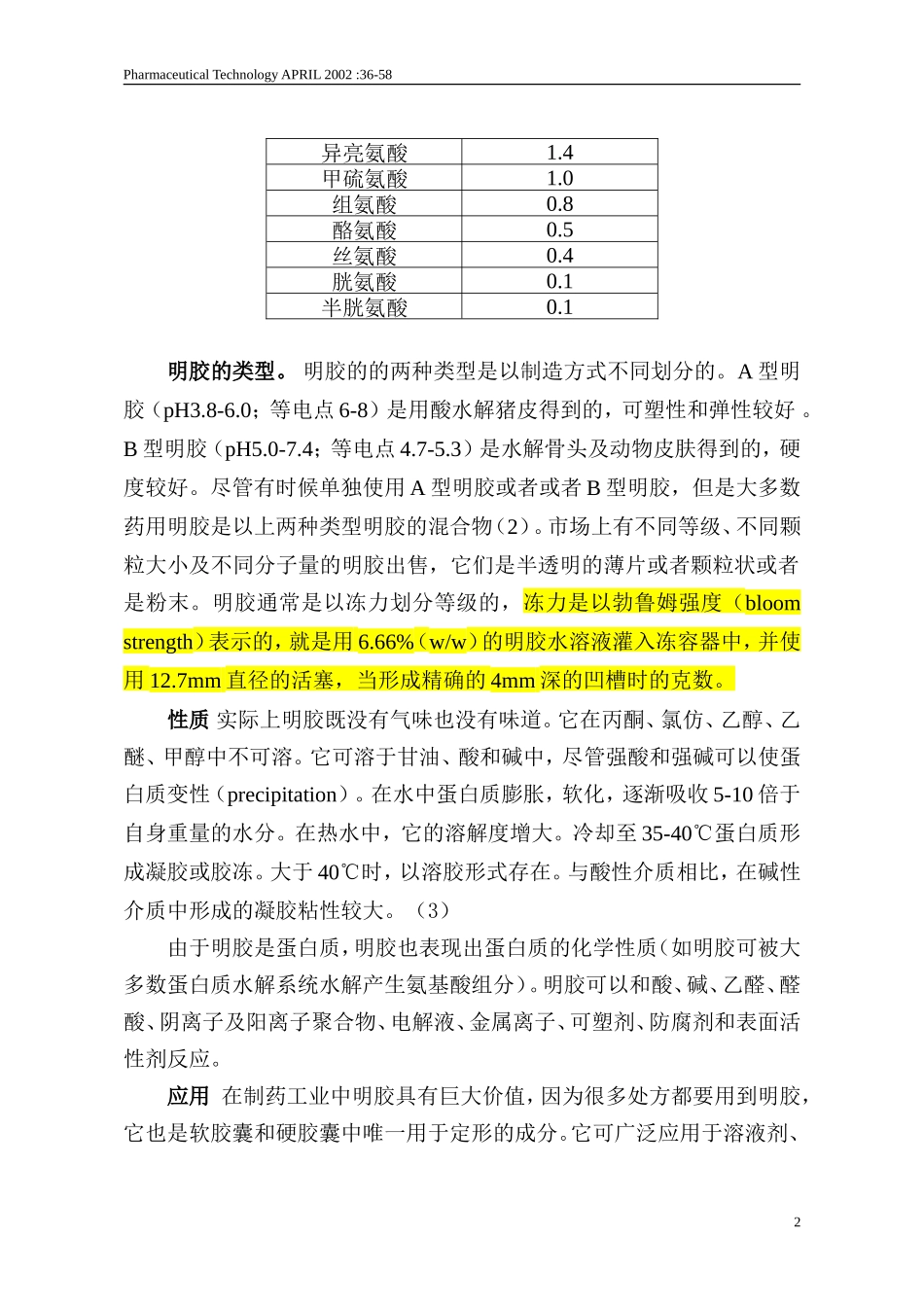 含有明胶处方药物剂型的溶出性质的变化_第2页