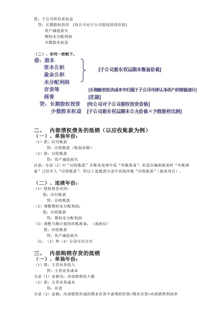 合并报表抵消分录_第2页