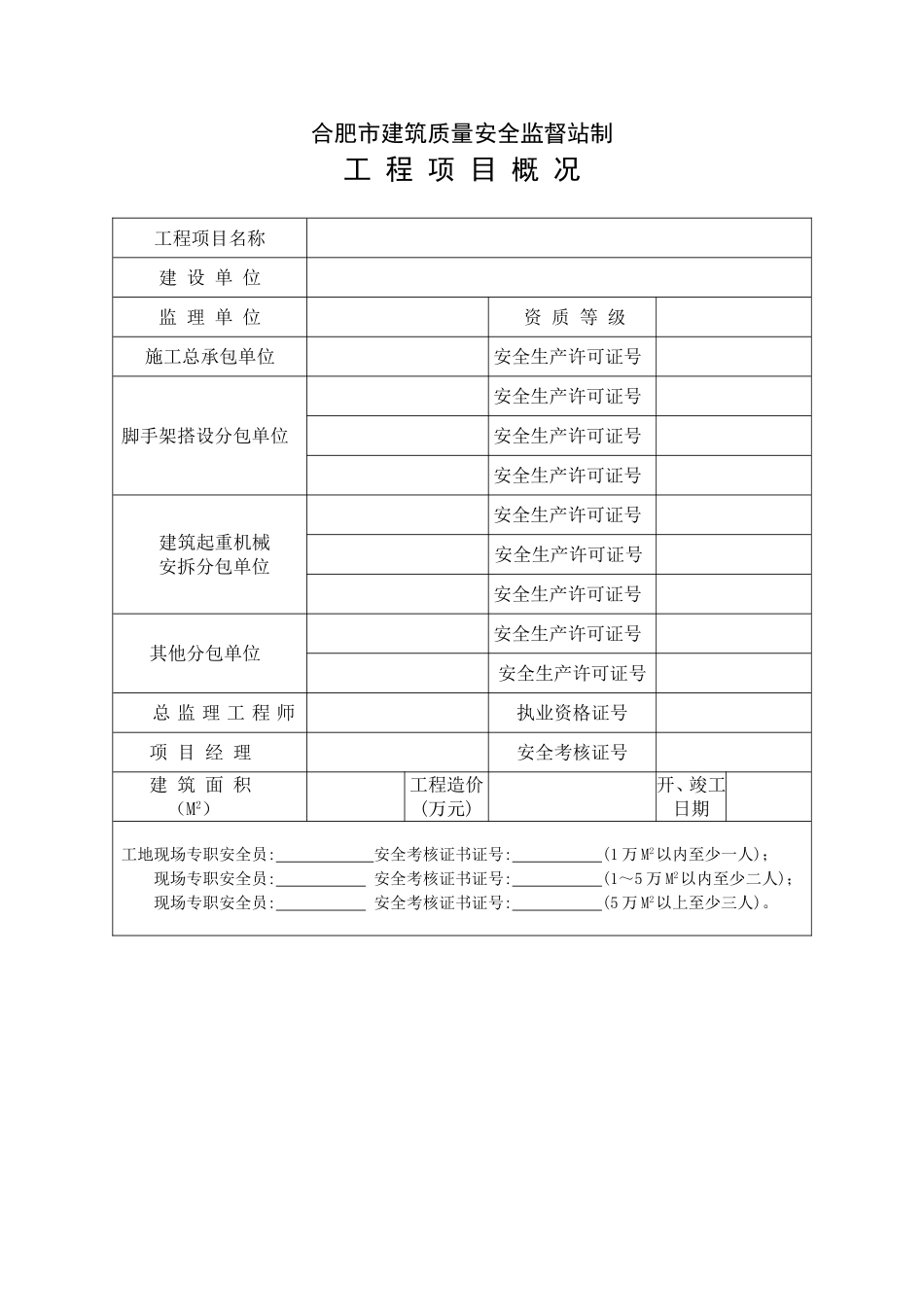 合肥市建筑工程安全风险评估综合表_第2页