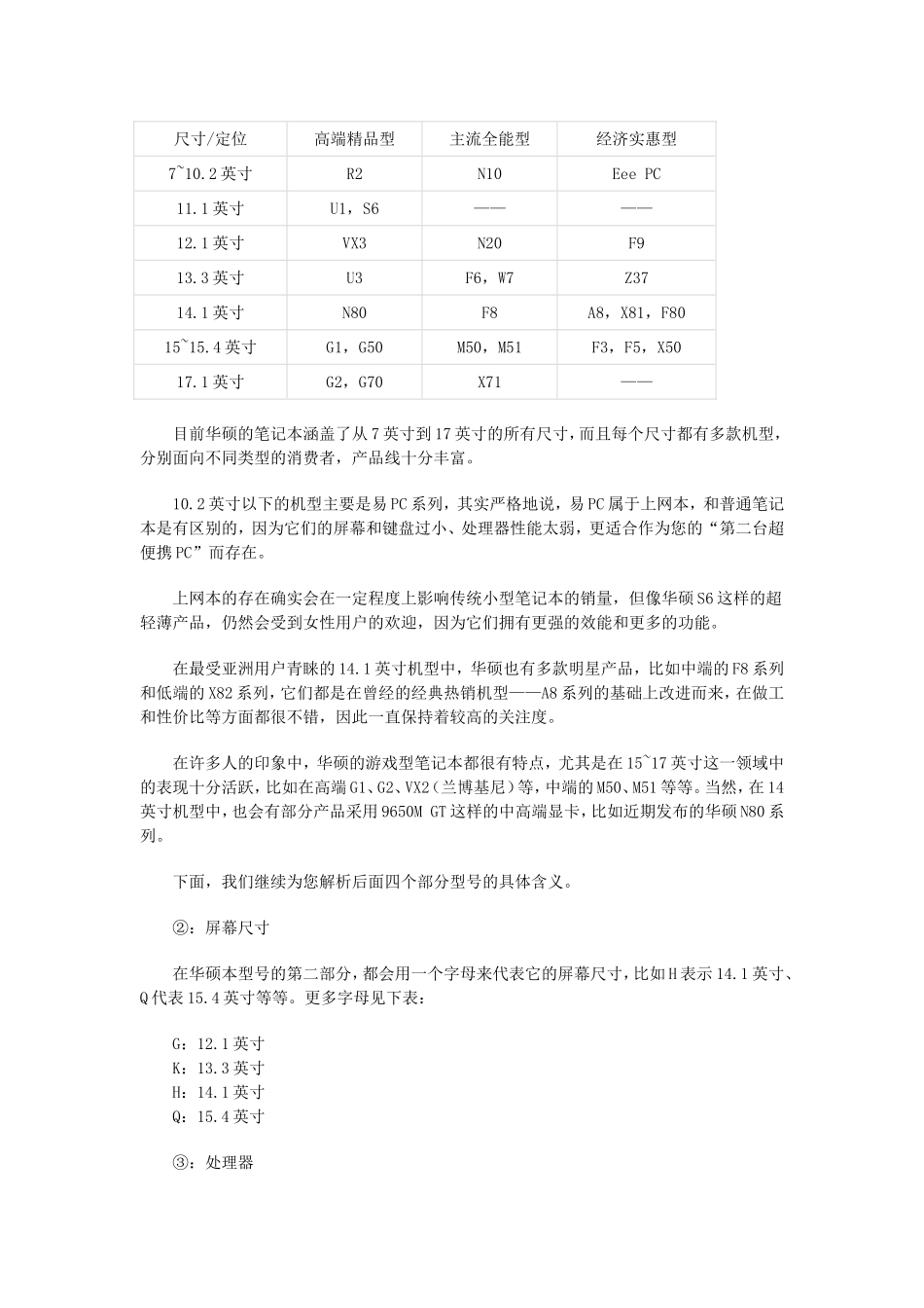 华硕笔记本型号全解析_第2页