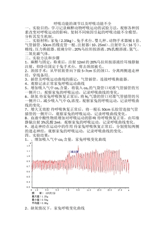 呼吸功能的调节以及呼吸功能不全