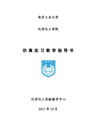 合成氨仿真实习指导书