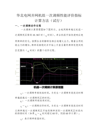 华北区域一次调频考核细则