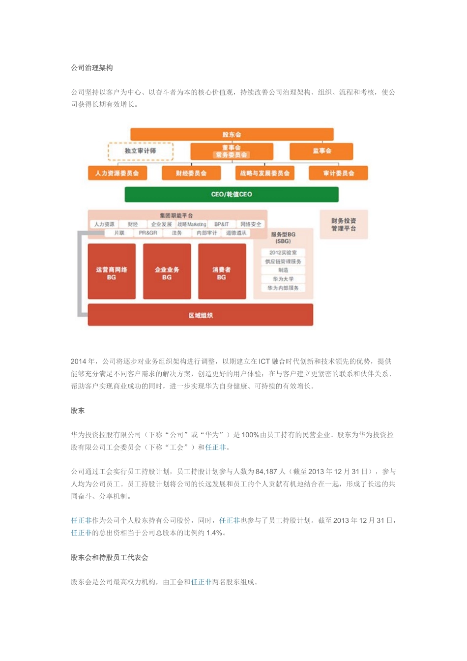 华为公司治理报告_第1页