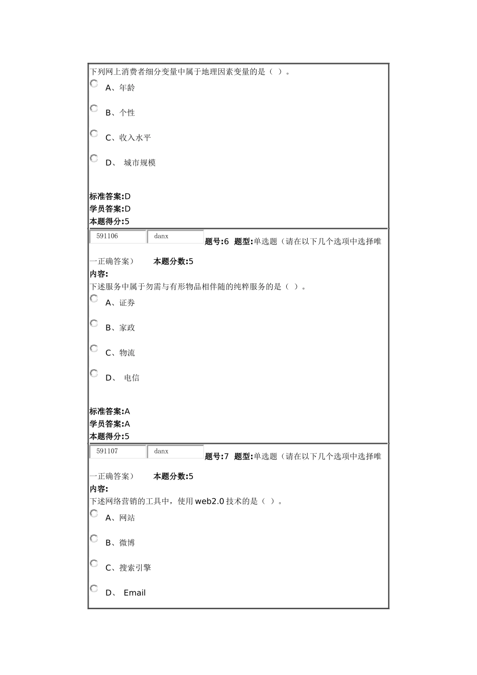 华东理工-网络营销-网上作业1_第3页