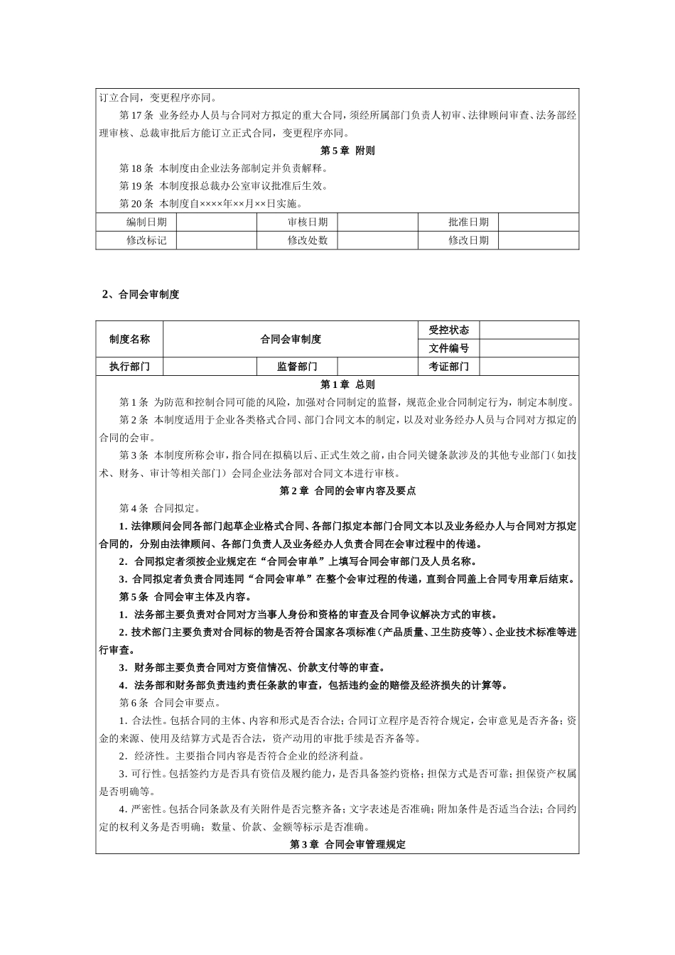 合同管理制度范本(同名21985)_第2页