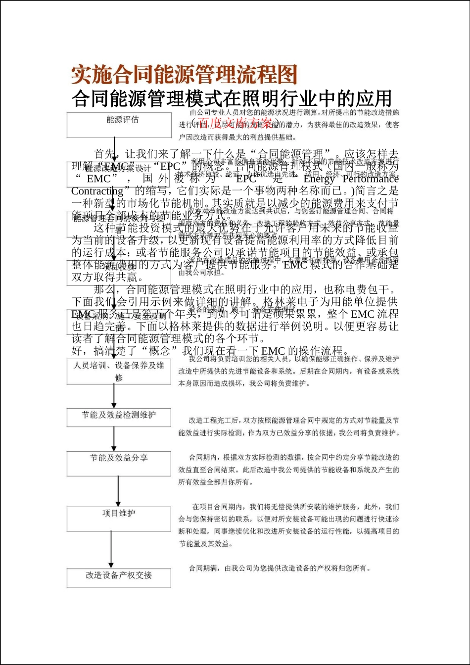 合同能源管(EMC)理模式在照明行业中的应用_第1页