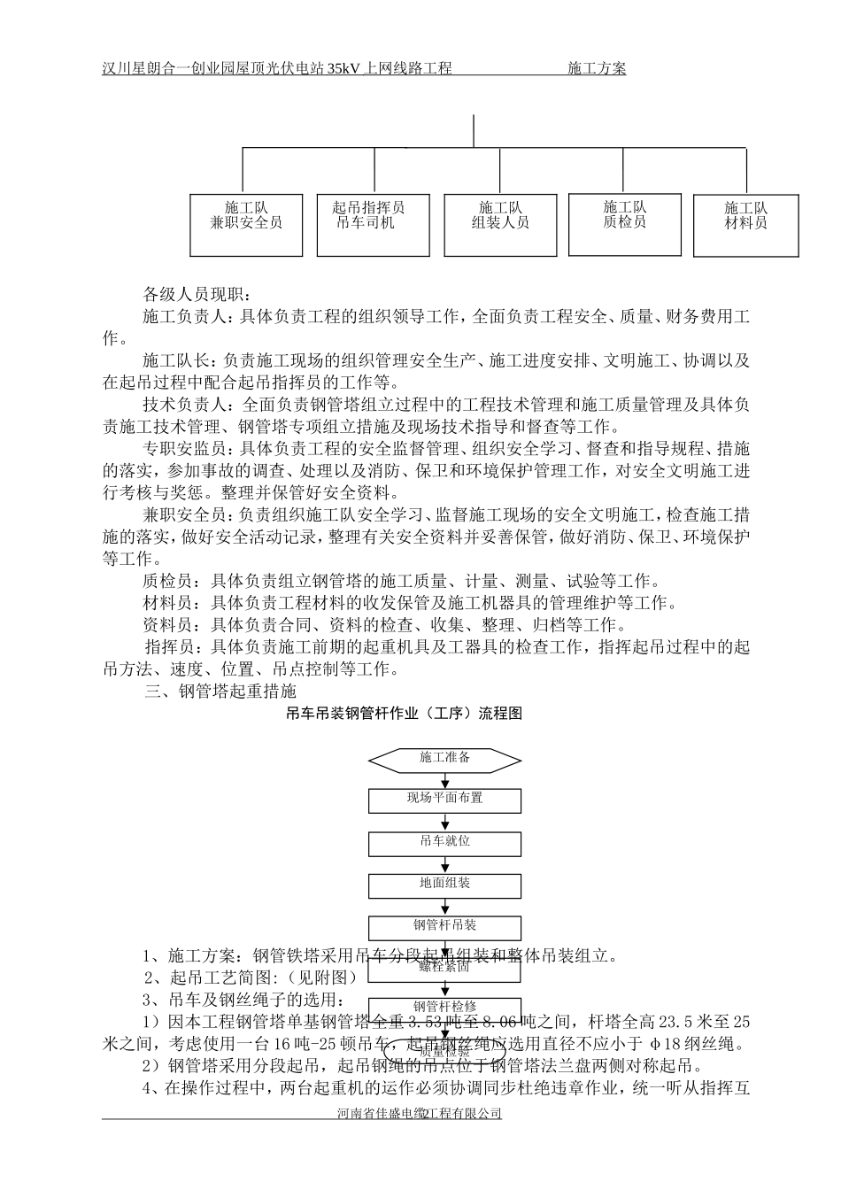 合一35kV钢管塔吊装组立专项施工方案及措施_第3页