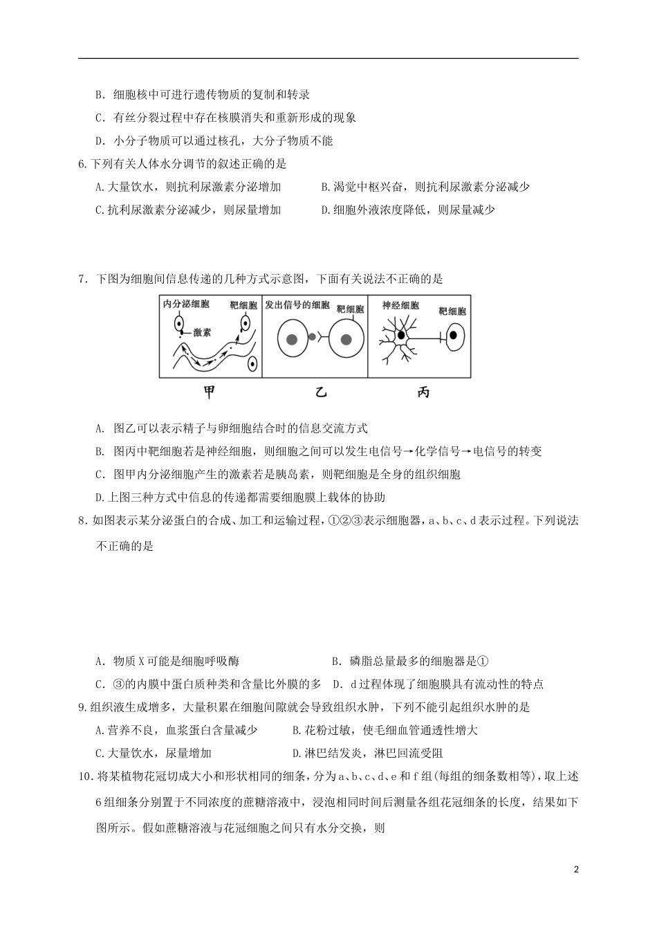 吉林省长春市18届高考生物总复习早过关(4)AF_第2页