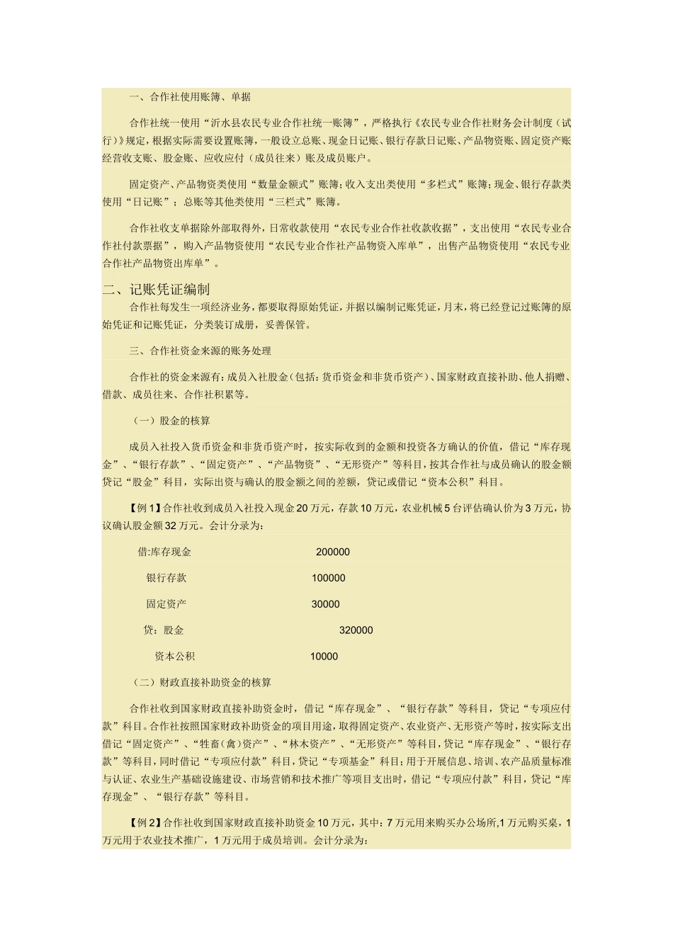 合作社帐务处理_第1页