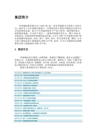 华南城控股有限公司简介