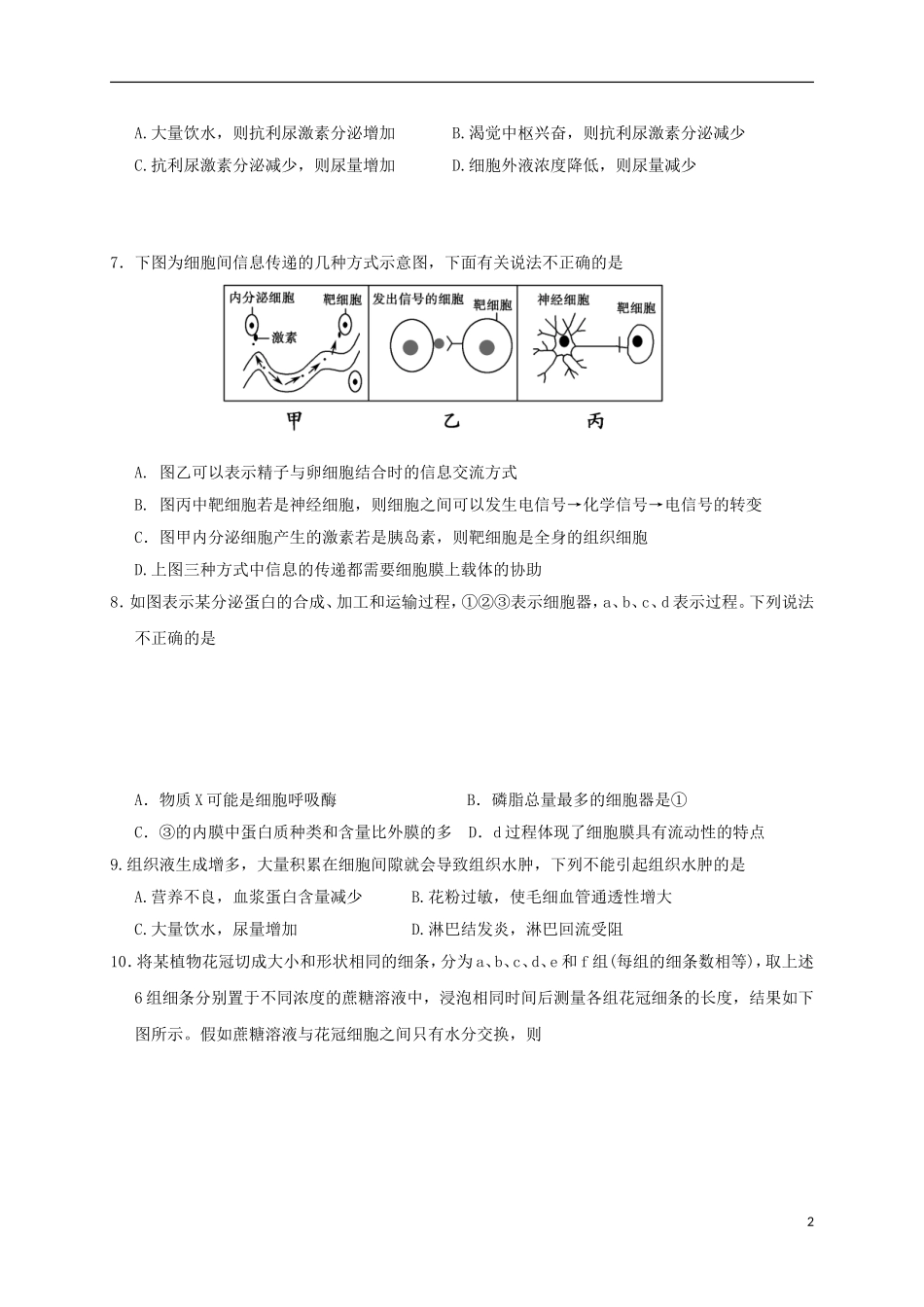 吉林省长春市高考生物总复习早过关(4)AF_第2页