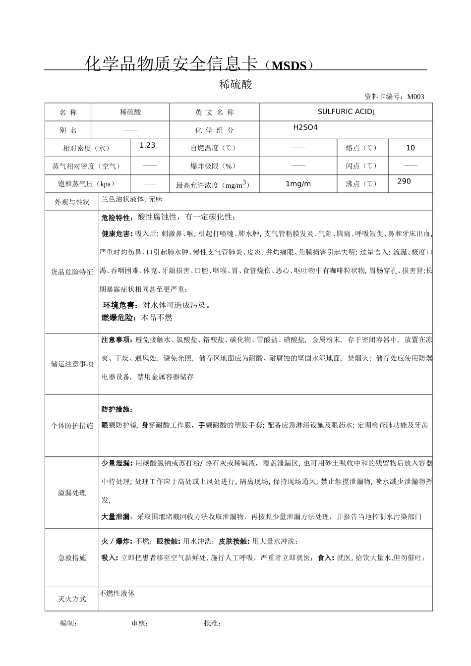 华谊科技化学品MSDS_第3页