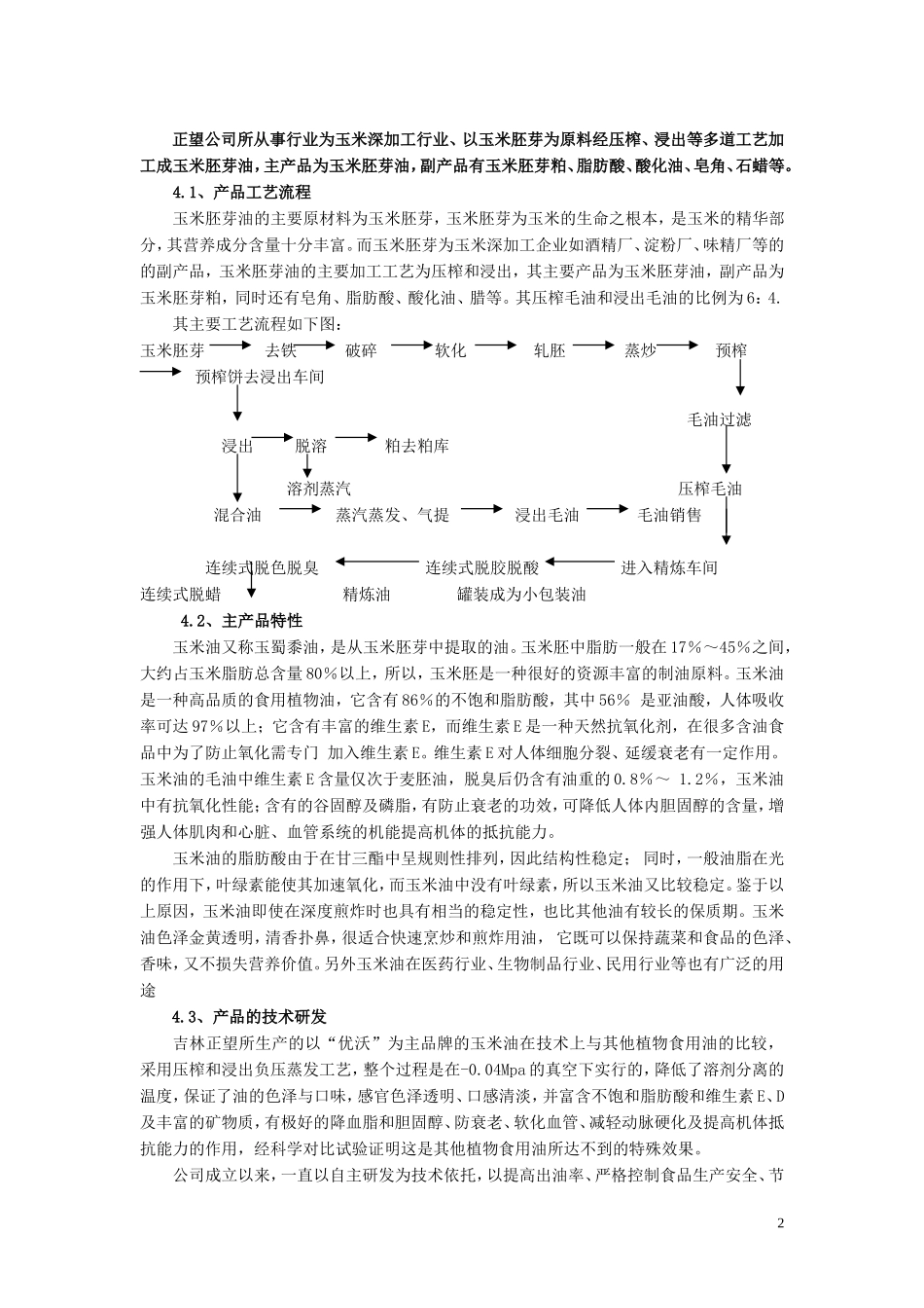 吉林正望油脂有限公司融资计划书(1)_第2页