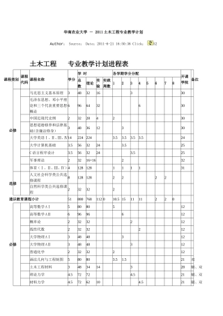 华南农业大学-课程表
