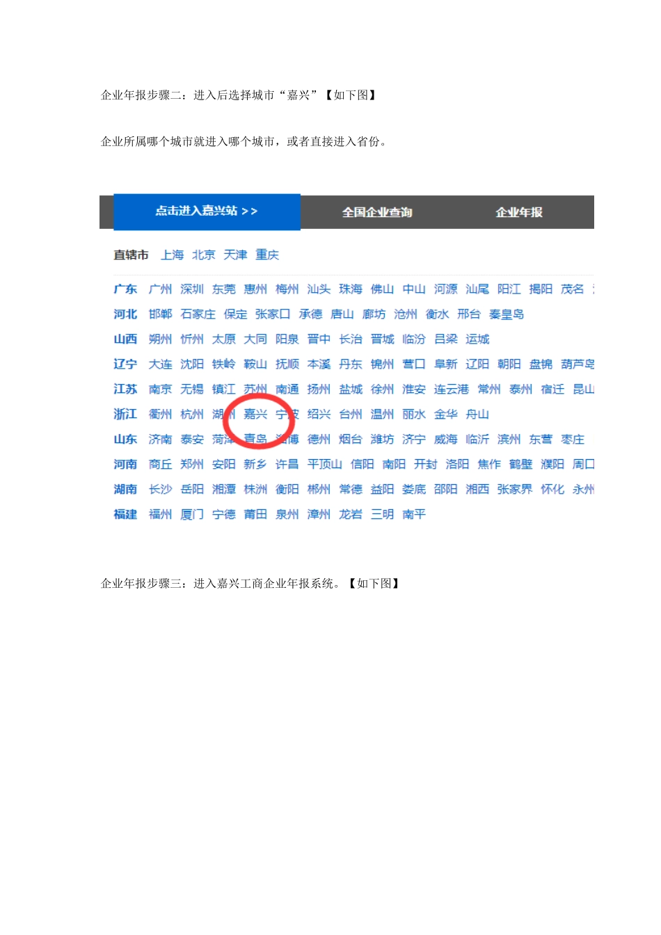 嘉兴工商局营业执照年检网上申报流程(最新版)_第2页