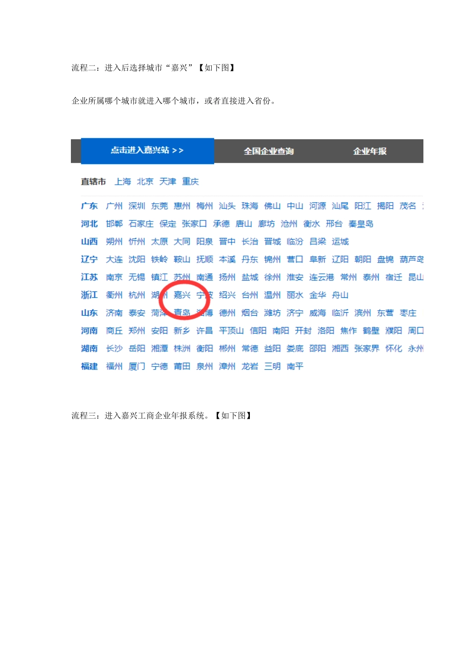 嘉兴工商营业执照年检网上申报流程操作指南_第2页