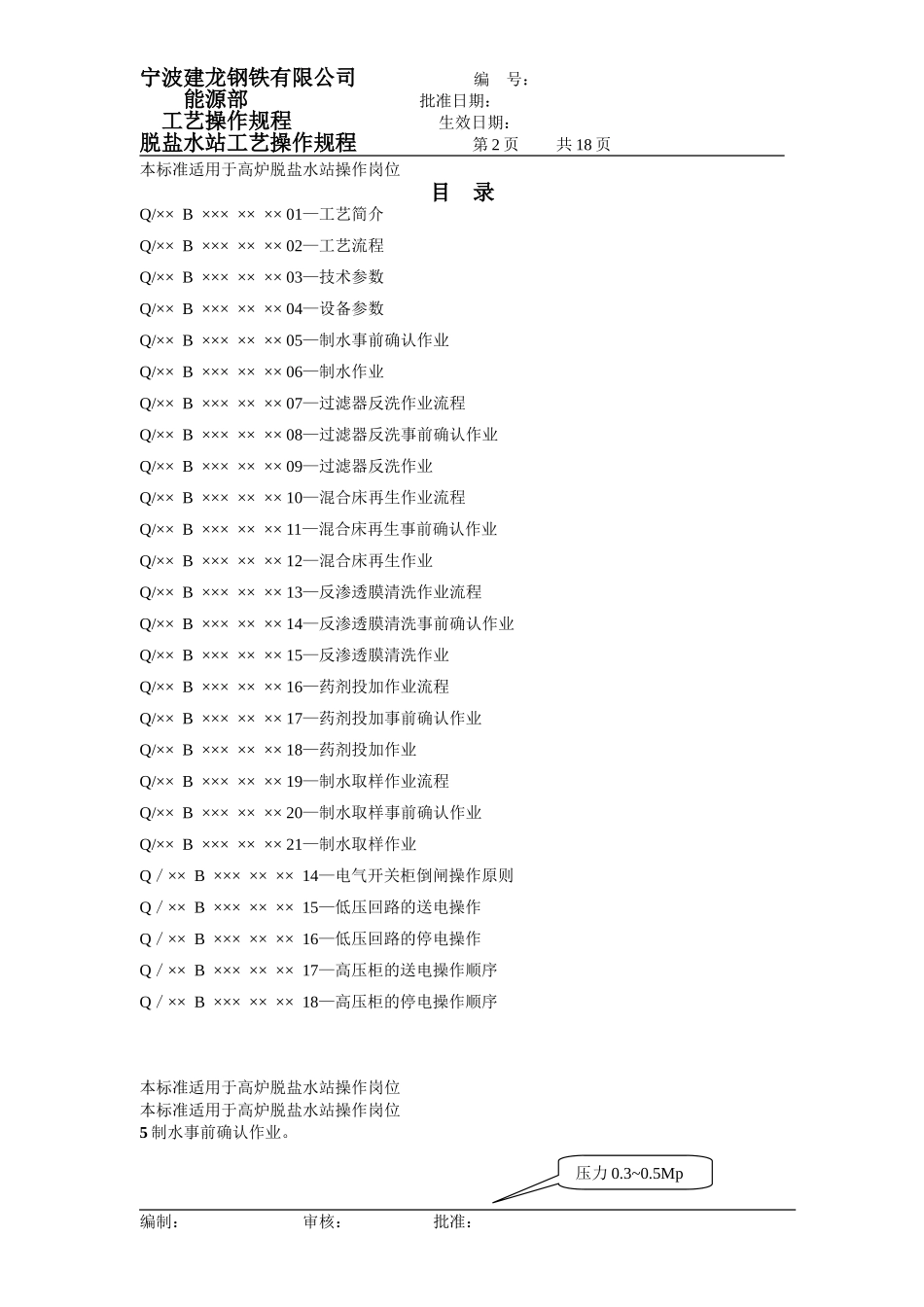 吉钢-(高炉脱盐水站)工艺操作规程_第2页