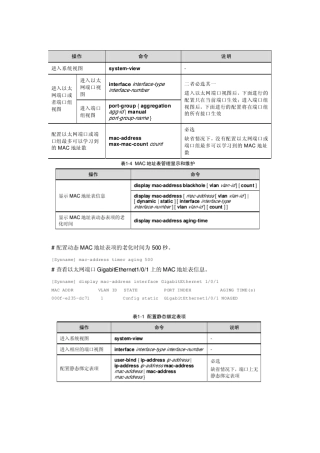 华三相关命令-总结