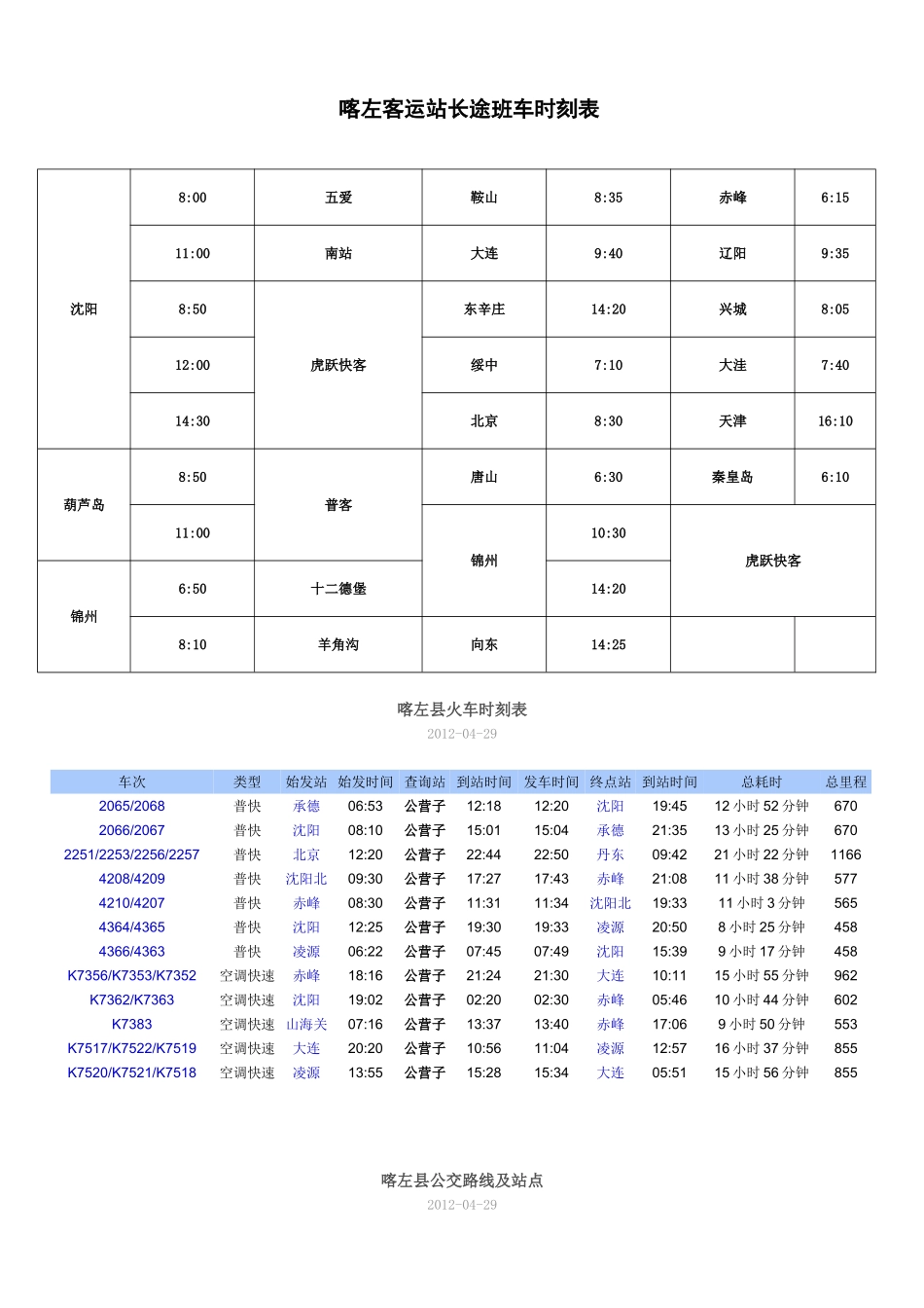 喀左客运时刻表_第2页