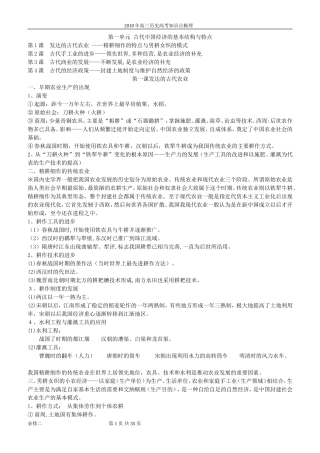 历史必修二知识点梳理(苏教版)