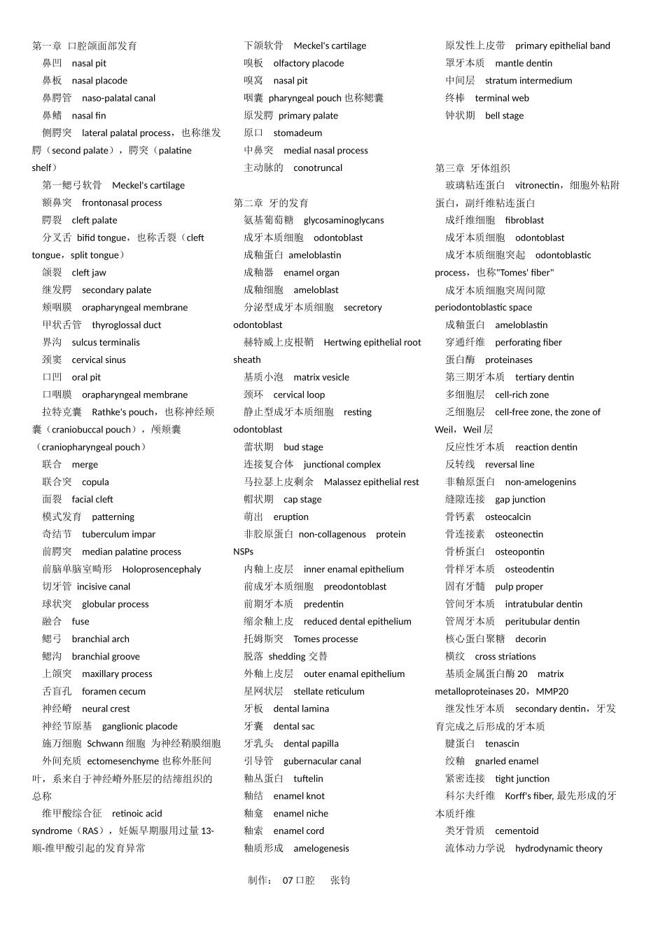 口腔医学专业英语_第1页