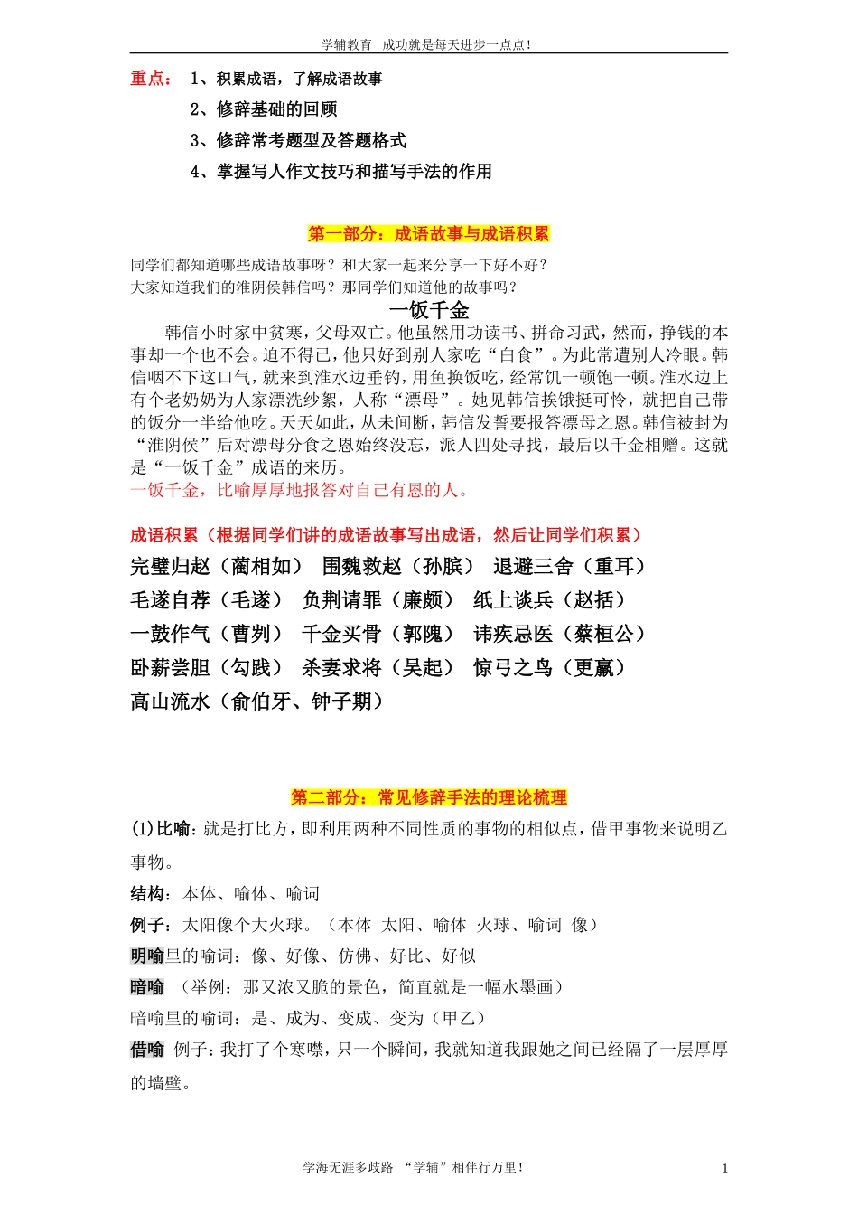历史人物+修辞手法+写人作文(试讲)_第1页