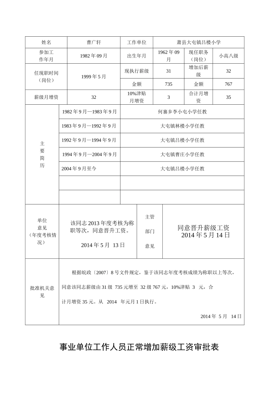 吕楼小学增加薪级工资表_第2页