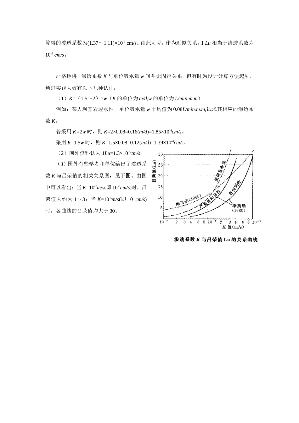 吕荣值和渗透系数K之间关系_第2页