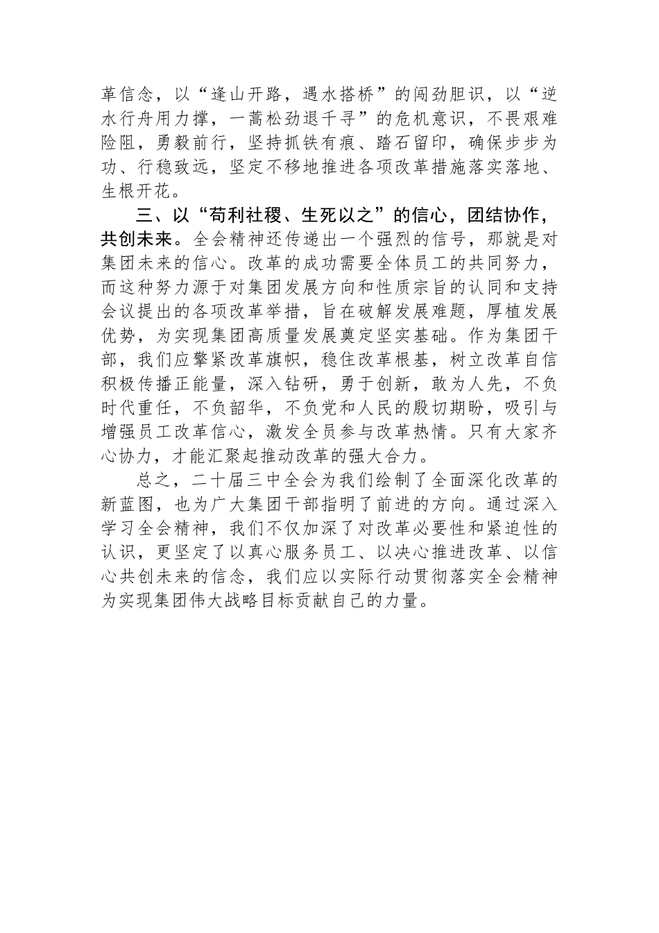 公司干部学习二十届三中全会精神研讨发言_第2页