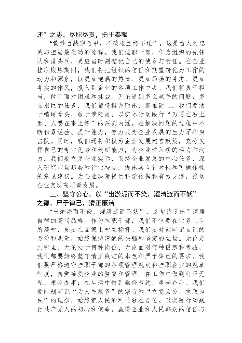 挂职干部表态发言：破浪乘风行万里，挂职砺剑谱新篇_第2页