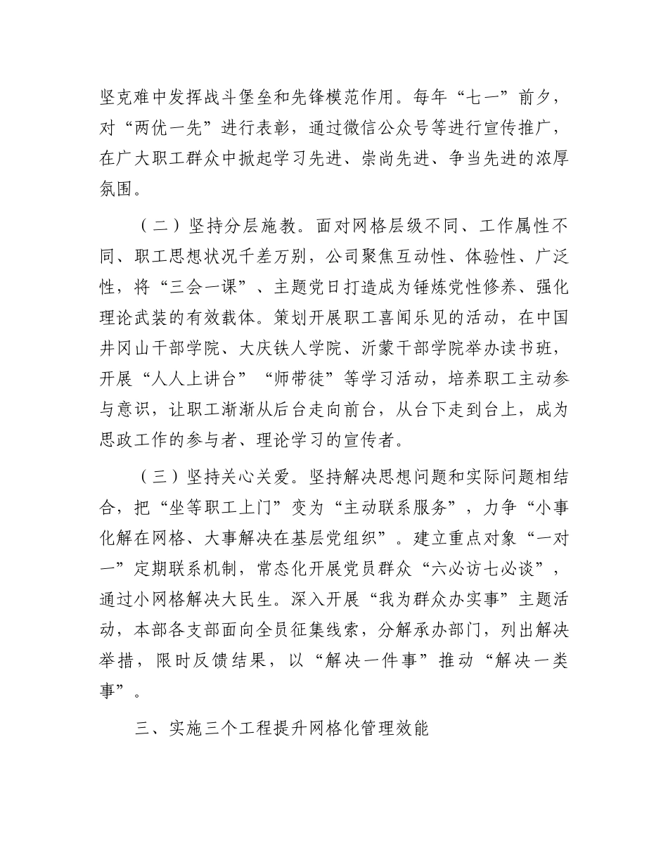 关于建立“网格化”工作体系推进思想政治工作情况的报告_第3页