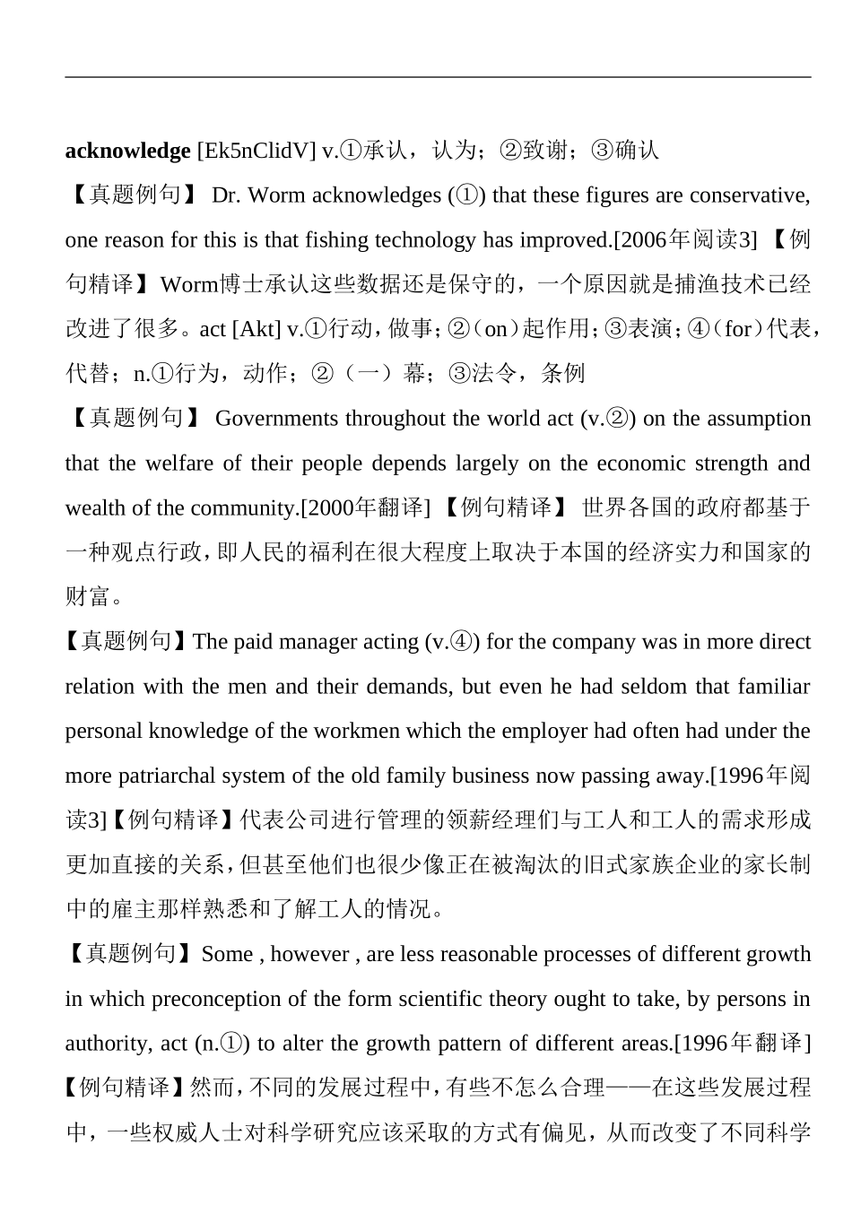 历年考研英语常考多义单词_第2页