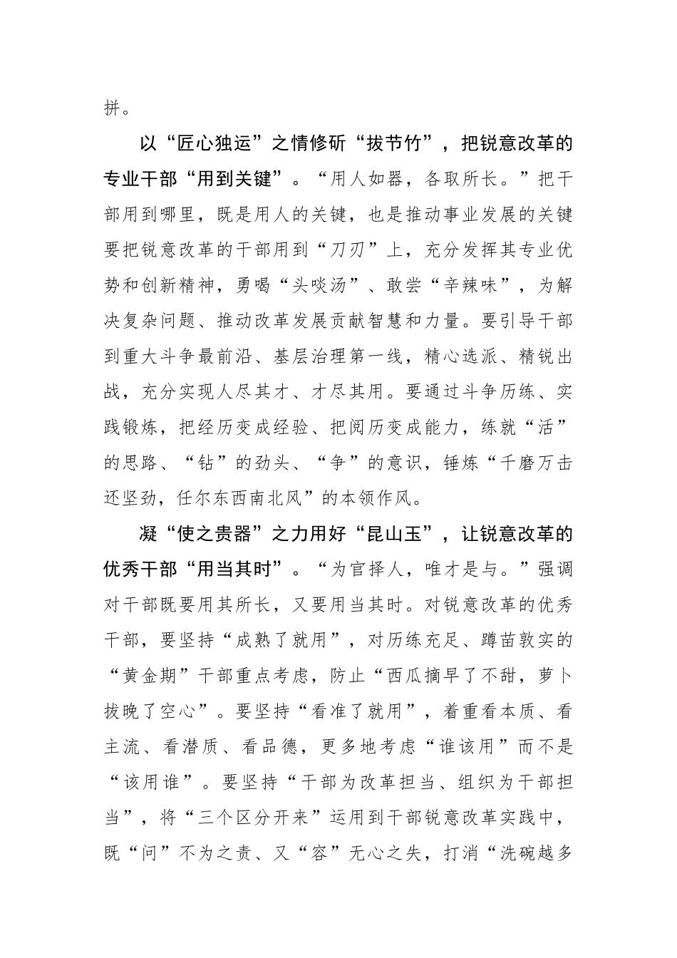 “识马”“斫竹”“淬玉”用好锐意改革干部_第2页