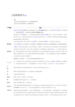 名侦探柯南主要剧情