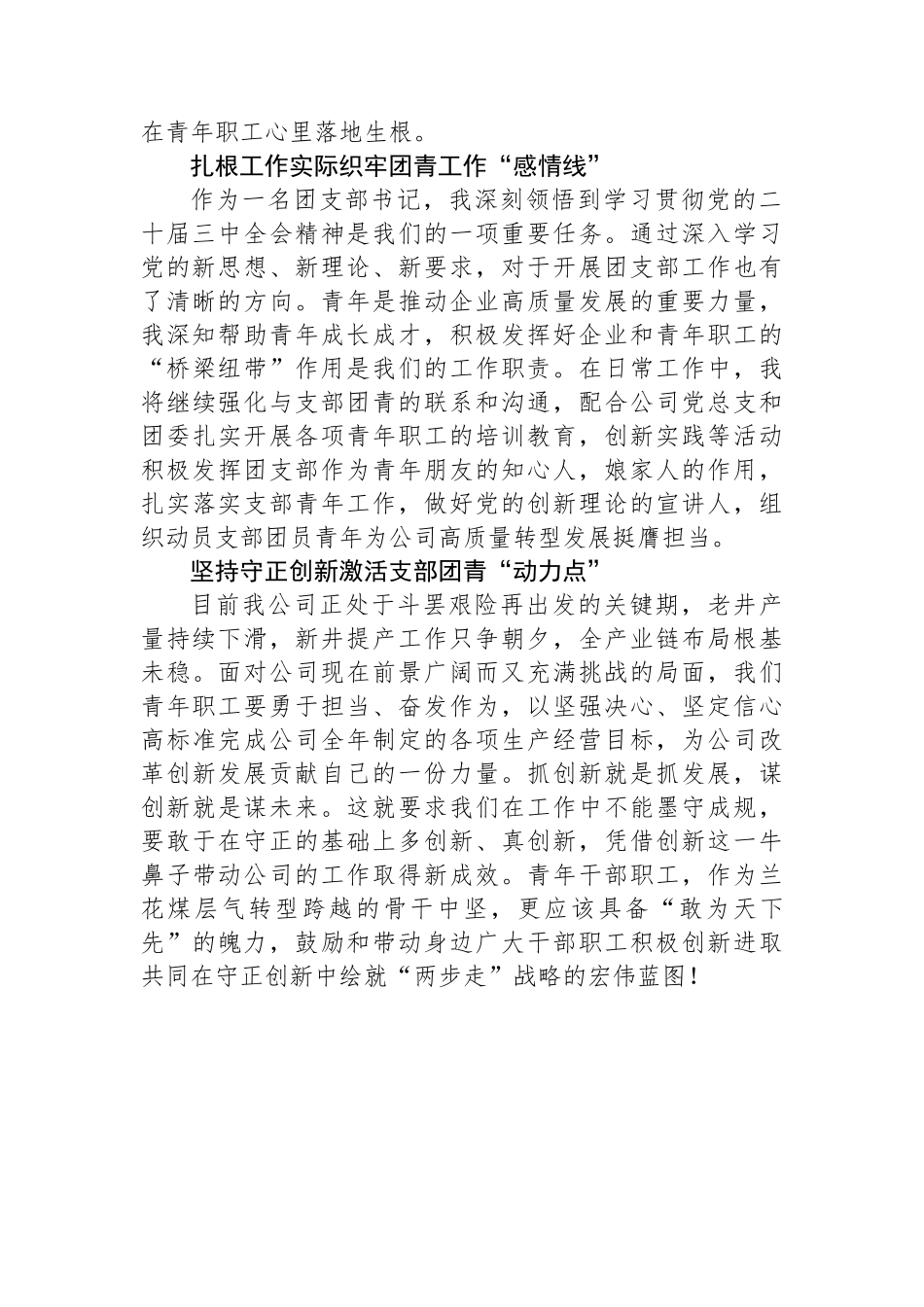 XX公司支部书记学习党的二十届三中全会心得体会_第2页