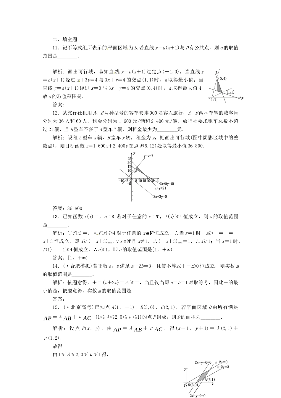高考数二轮专题突破 （预测演练+提能训练）第1部分 专题一 第4讲 不 等 式选择、填空题型（以真题和模拟题为例） 理_第3页