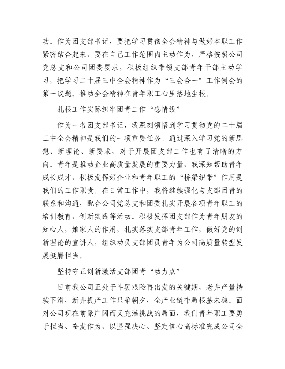 某公司团支部书记学习党的二十届三中全会感悟_第2页