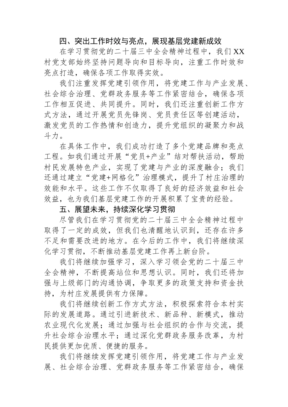 农村党支部：二十届三中全会发言提纲_第3页