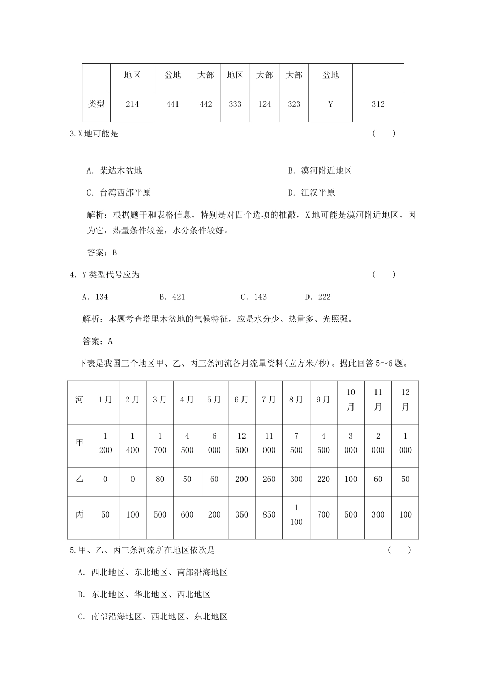 高考地理一轮复习 4.18.3 中国的地理差异考能提升演练 新人教版_第2页